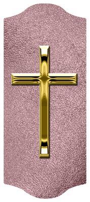 DARAY-C-510-GD-SH-OR Gold Single Cross Shimmer Orchid